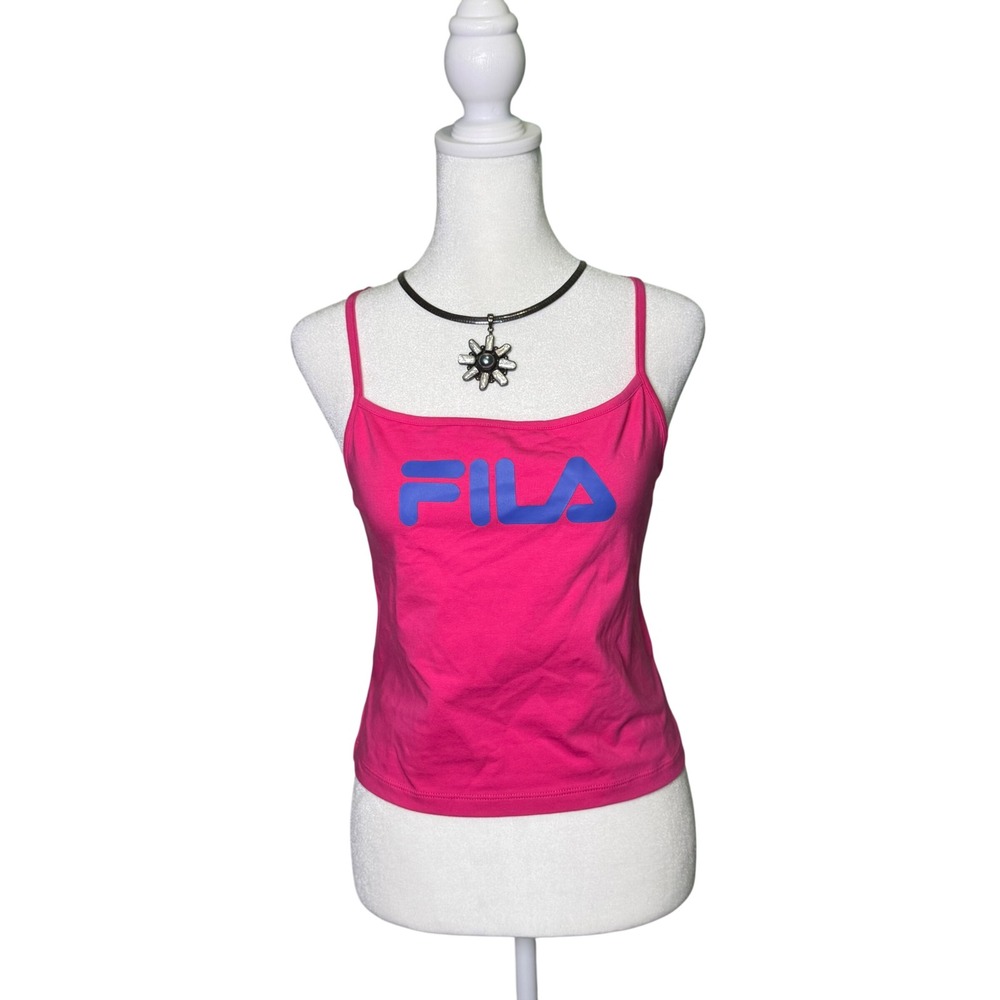 Fila Hot Pink Cropped Cami Tank Top Women's Size Medium NWOT